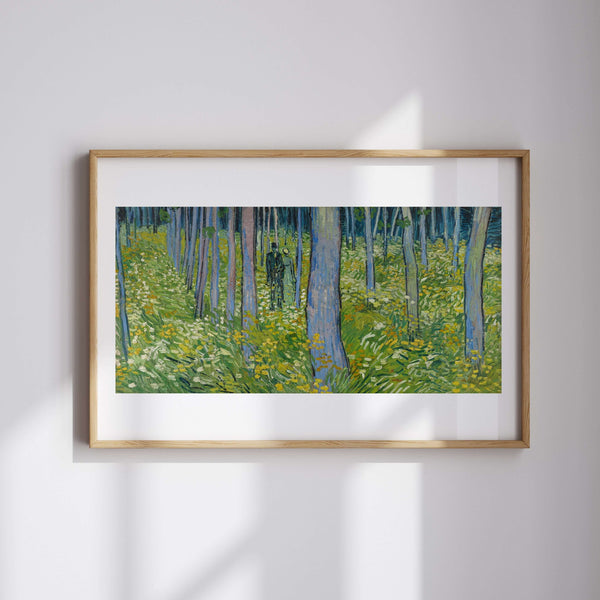 Vincent van Gogh - İki Figürle Orman Altı fine art baskı