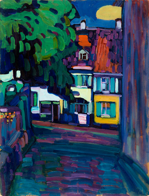 Wassily Kandinsky - Murnau Obermarkt'taki Evler