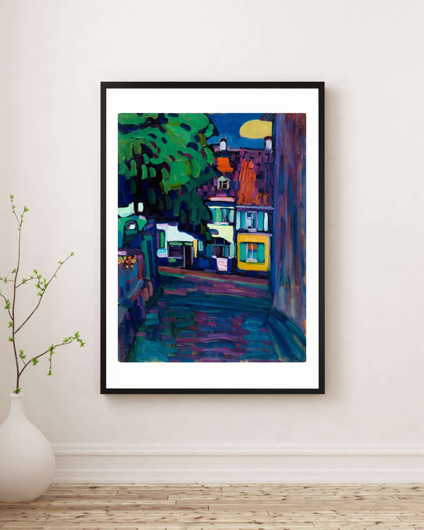 Wassily Kandinsky - Murnau Obermarkt'taki Evler Fine Art Baskı