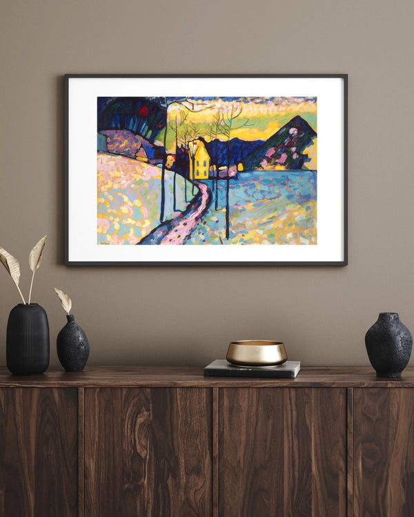 Wassily Kandinsky - Kış Manzarası çerçeve