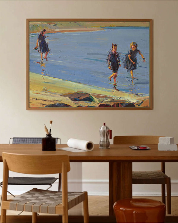 Suda Yürüyen Figürler Fine Art Baskı