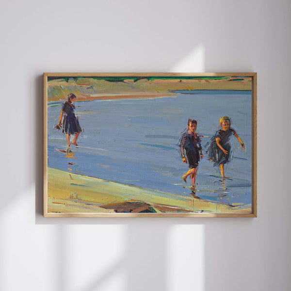 Suda Yürüyen Figürler Fine Art Baskı