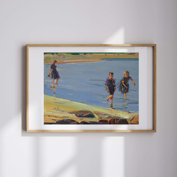 Suda Yürüyen Figürler Fine Art Baskı
