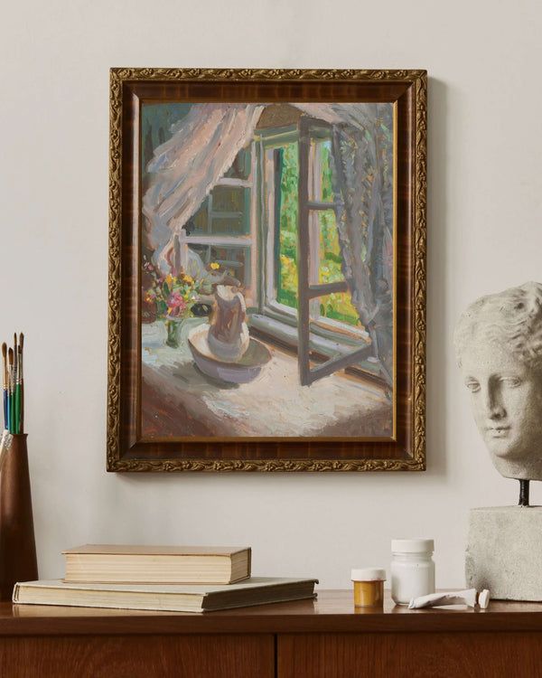 Wilhelm Legler - Lavabolu Pencere fine art baskı