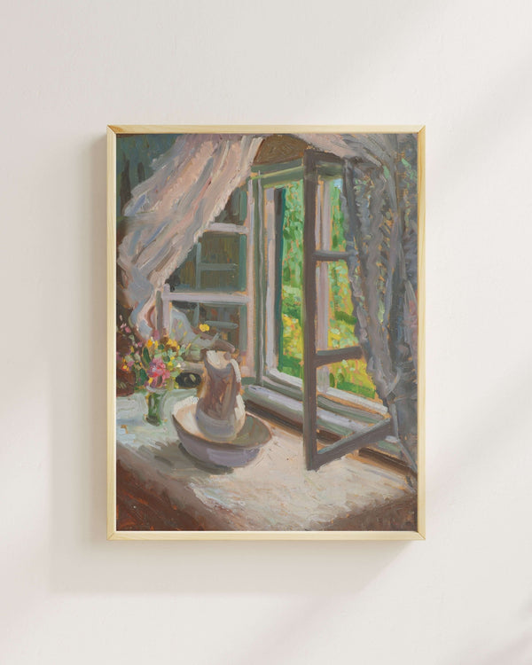 Wilhelm Legler - Lavabolu Pencere fine art baskı