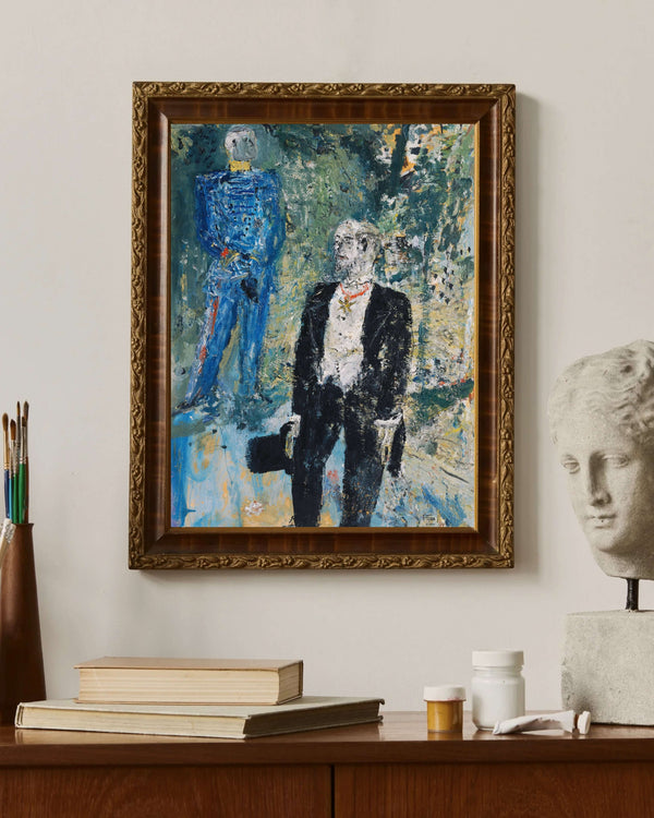 Wilhelm Thöny - General ve Fraklı Adam fine art baskı