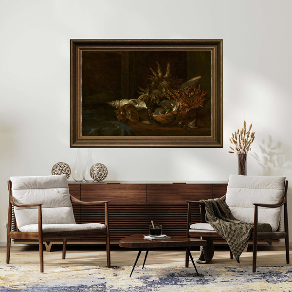 Willem Kalf - Deniz Kabukları ile Natürmort