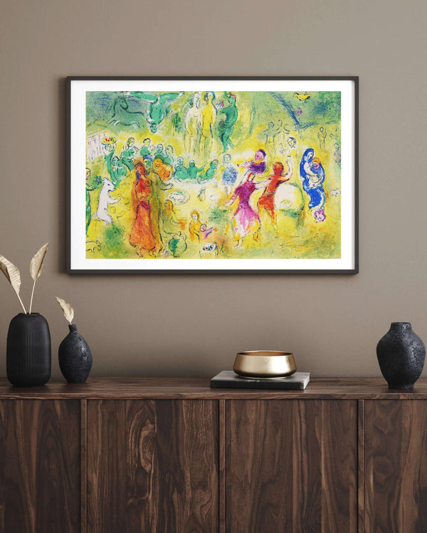 Marc Chagall - Nympheler Mağarasında Düğün Şöleni Fine Art Baskı