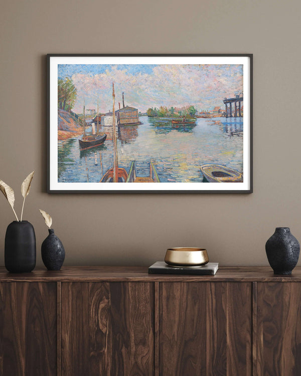 Paul Signac - Hamam İskelesindeki Tekneler Fine Art Baskı
