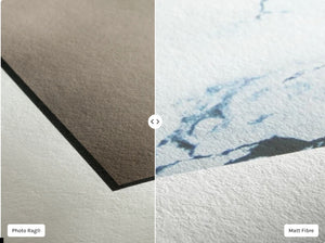 Fine Art Baskıda Kâğıt Seçimi: Poster Kağıdı, Hahnemühle Matt Studio, William Turner, Matt Fibre ve Photo Rag Karşılaştırması