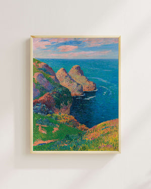 Henry Moret - Deniz Kıyısındaki Kayalıklar Fine Art Baskı