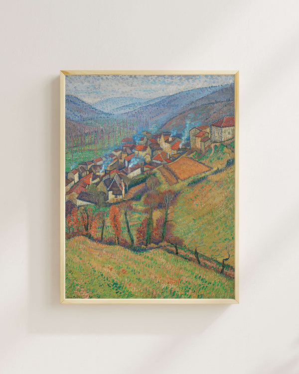Henri Martin - La Bastide du Vert Yukarıdan Görünüm Fine Art Baskı