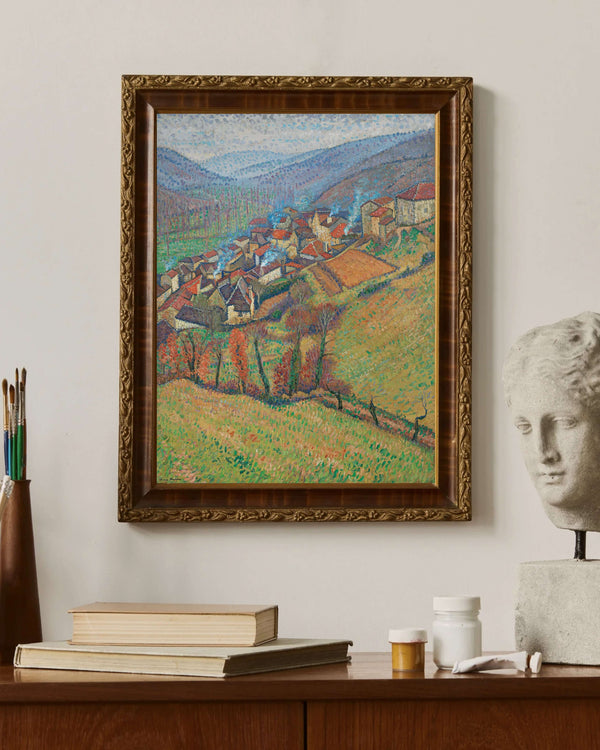 Henri Martin - La Bastide du Vert Yukarıdan Görünüm Fine Art Baskı