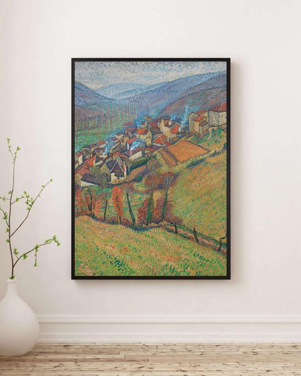 Henri Martin - La Bastide du Vert Yukarıdan Görünüm Fine Art Baskı
