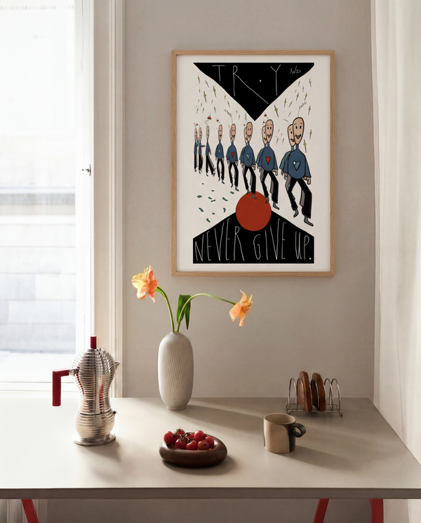 Berfu Koral - Try And Never Give Up fine art baskı
