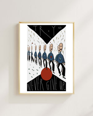 Berfu Koral - Try And Never Give Up fine art baskı