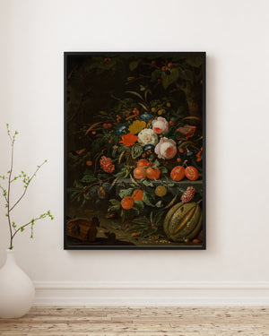 Abraham Mignon - Çiçekler ve Meyveler poster