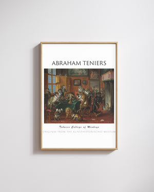Abraham Teniers - Maymunların Tütün Kulübü poster