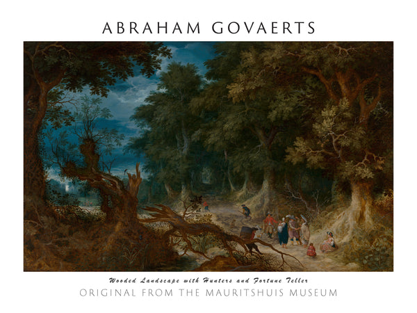 Abraham Govaerts-Avcılar ve Falcı ile Orman Manzarası fineart baskı
