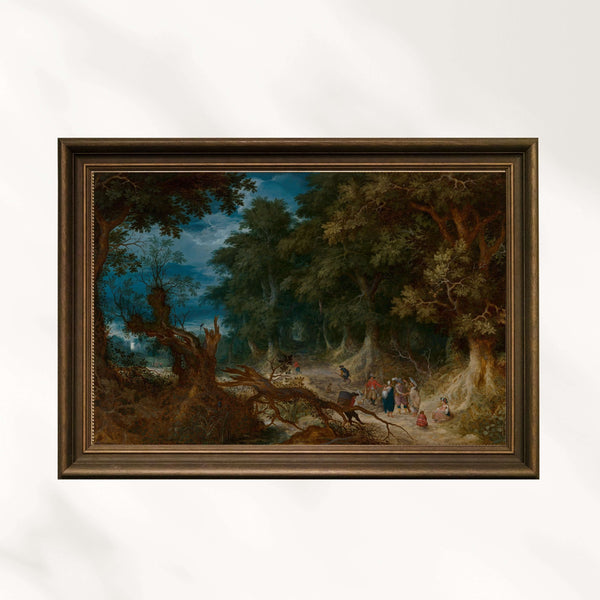 Abraham Govaerts-Avcılar ve Falcı ile Orman Manzarası
