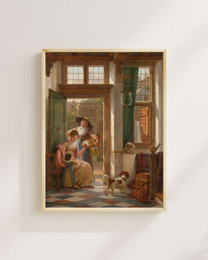 Abraham van Strij - Kapıdaki Kiraz Satıcısı fine art baskı