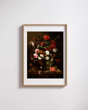 Abraham van Beijeren - Saatli Çiçek Natürmortu fine art baskı