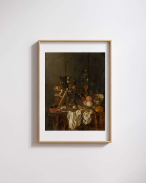 Abraham van Beijeren - Gururlu İhtişam Natürmortu fine art baskı