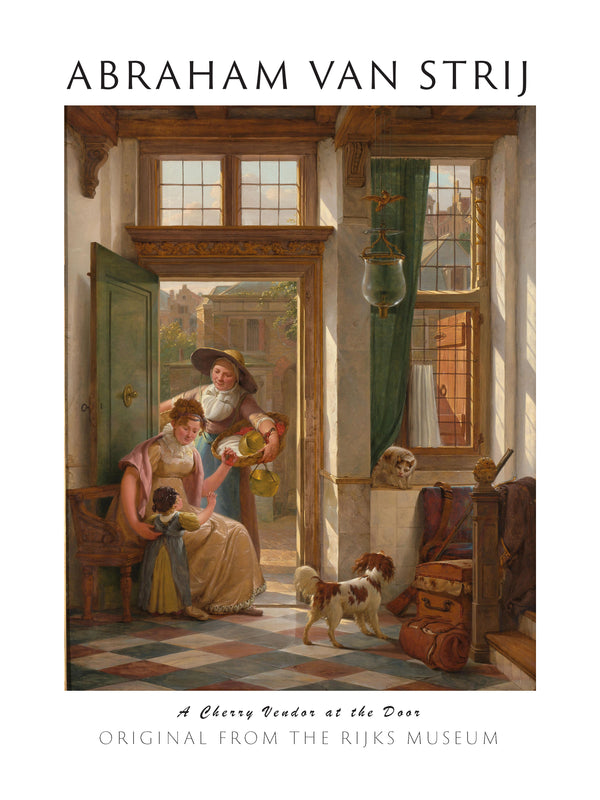 Abraham van Strij-Kapıdaki Kiraz Satıcısı fineart baskı