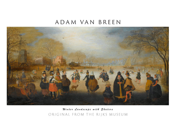 Adam van Breen - Kızakçılarla Kış Manzarası fine art baskı