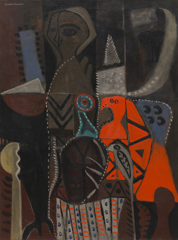 Adolph Gottlieb - Kırmızı Kuş tablo