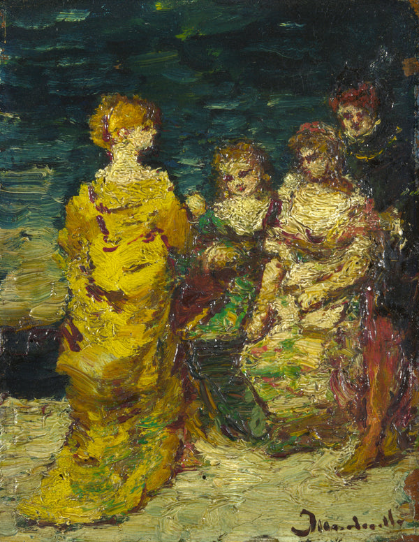 Adolphe Monticelli - Figürlü Kompozisyon fine art baskı