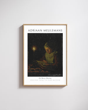 Adriaan Meulemans-Okuyan Yaşlı Kadın poster