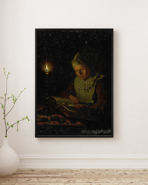 Adriaan Meulemans - Okuyan Yaşlı Kadın