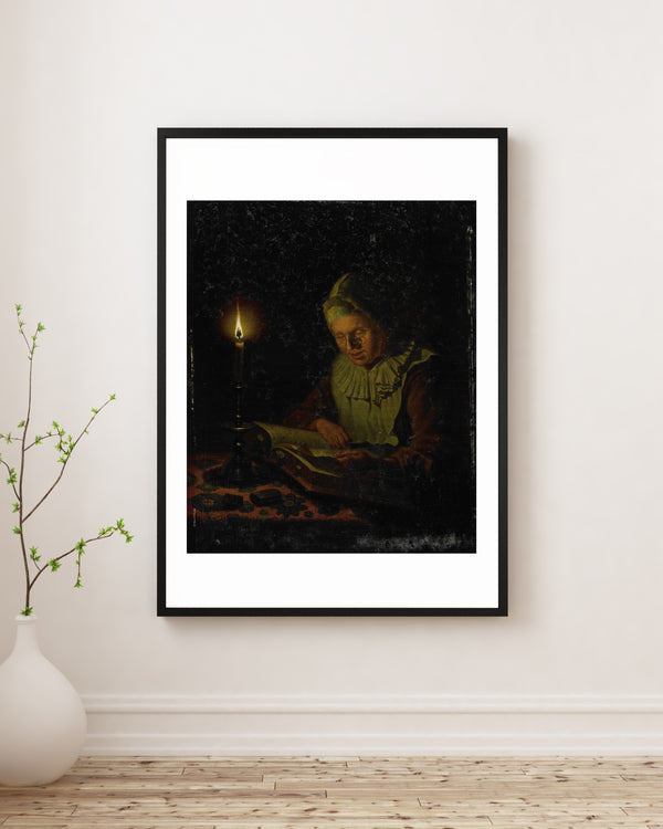 Adriaan Meulemans - Okuyan Yaşlı Kadın