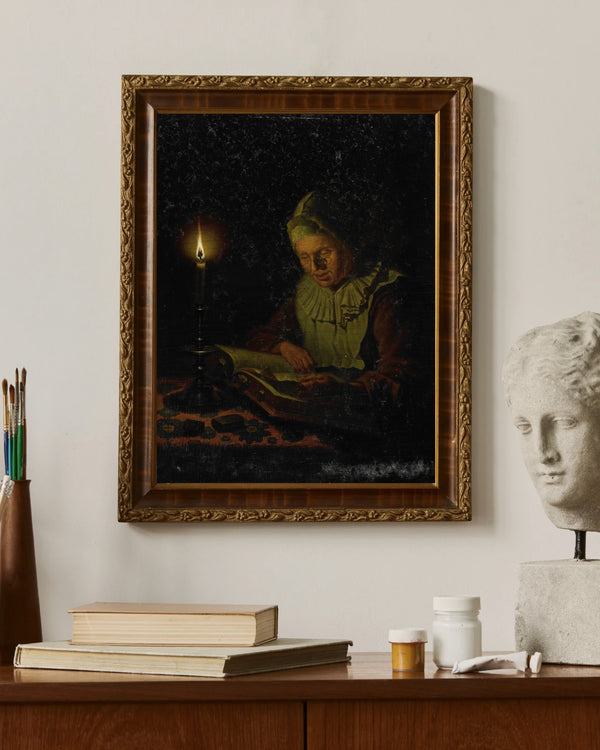 Adriaan Meulemans - Okuyan Yaşlı Kadın