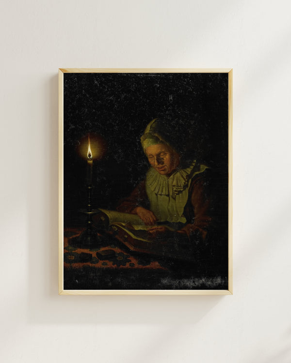 Adriaan Meulemans - Okuyan Yaşlı Kadın