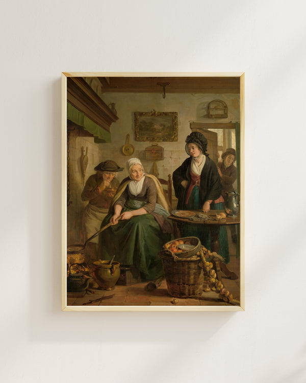 Adriaan de Lelie - Pankek Pişiren Kadın