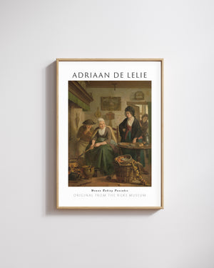 Adriaan de Lelie-Pankek Pişiren Kadın poster