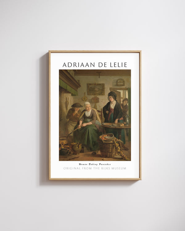 Adriaan de Lelie-Pankek Pişiren Kadın poster