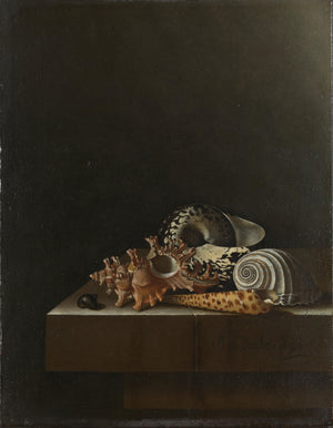 Adriaen Coorte - Taş Kaide Üzerinde Deniz Kabukları Tablo