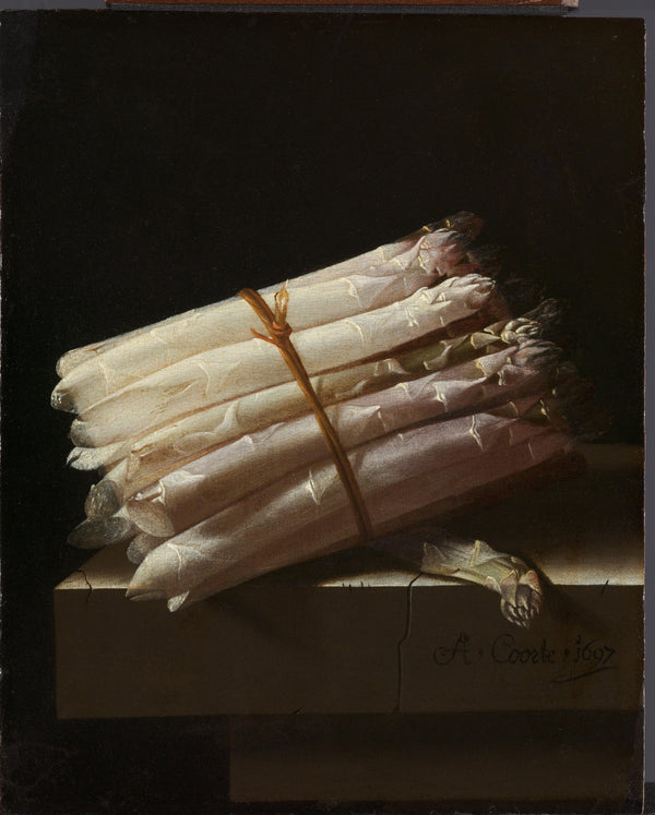 Adriaen Coorte - Kuşkonmazlarla Natürmort Tablo