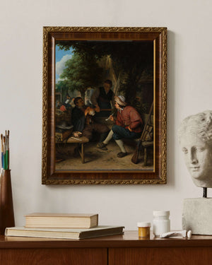Adriaen van Ostade - Dinlenen Yolcular fine art baskı