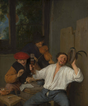 Adriaen van Ostade - Neşeli İçkiciler fine art baskı
