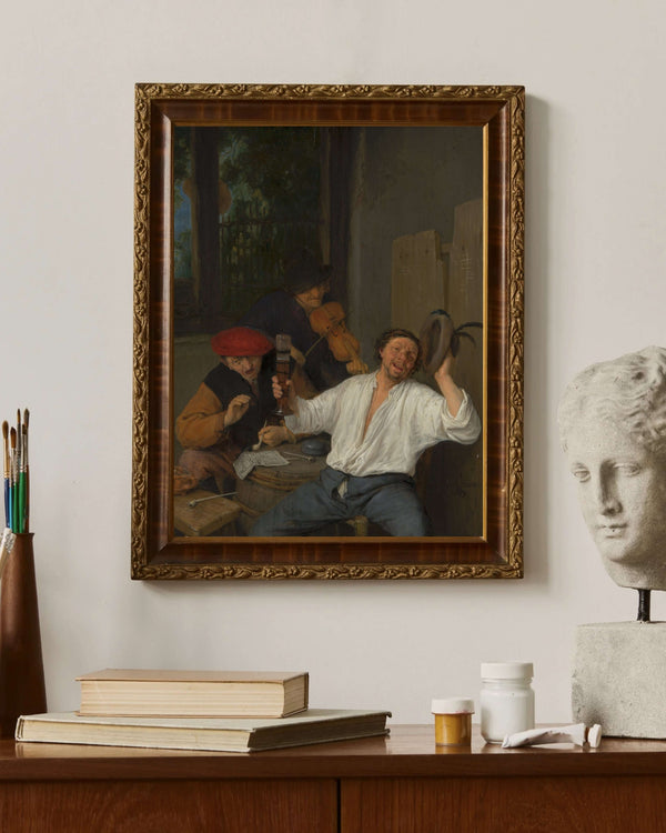 Adriaen van Ostade - Neşeli İçkiciler fine art baskı