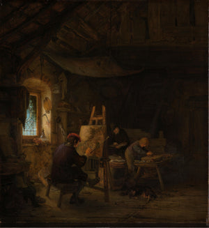 Adriaen van Ostade-Ressamın Atölyesi tablo