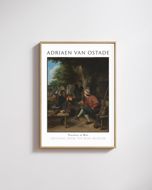 Adriaen van Ostade-Dinlenen Yolcular poster