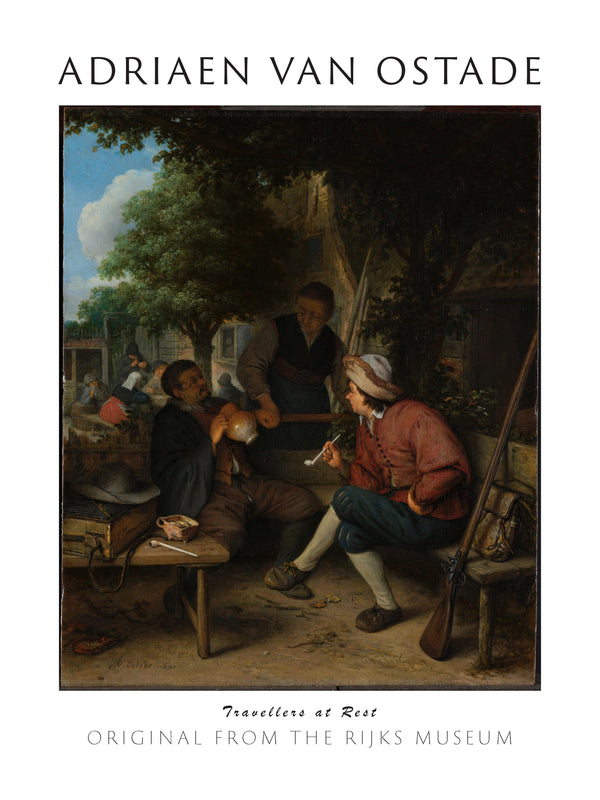 Adriaen van Ostade-Dinlenen Yolcular fineart baskı