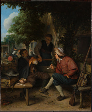 Adriaen van Ostade-Dinlenen Yolcular tablo