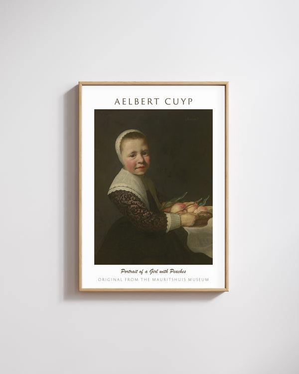 Aelbert Cuyp-Şeftalili Genç Kız Portresi portre