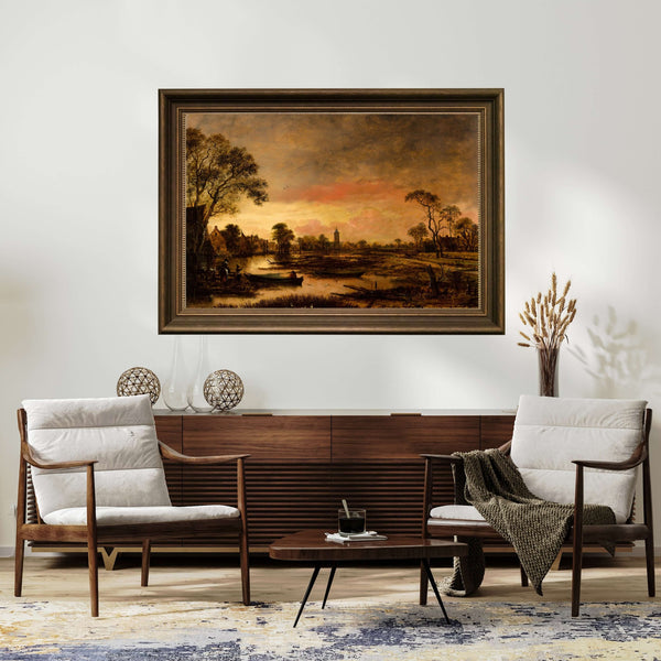 Aert van der Neer - Nehir Manzarası fine art baskı